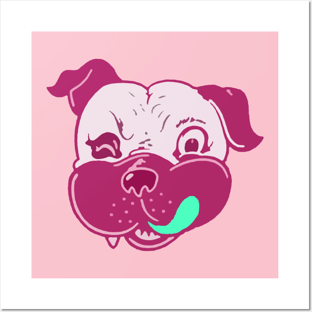 American Bulldog PINKO Wall Art by CharlieCreator